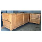 (3) Artificial Christmas Trees In Wood Crates