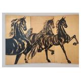Three-Paneled Equestrian Wall Art