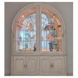 Illuminated Multi-Tiered Double Door Arched China