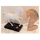 Lladro 'Gallop' Horse Figurine and Wooden Horse