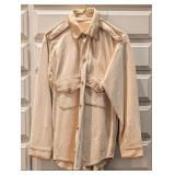 Custom Embossed Tanned Leather Collared Shirt