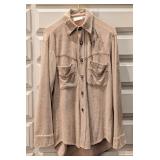 Custom Chic Skins Suede Leather Collared Shirt