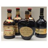 (3) Drambuie Liqueur, (1)  Paul Masson Rare Cream