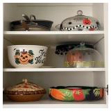 Ceramic Halloween Bowl, Vegetable Serving Tray, Pi