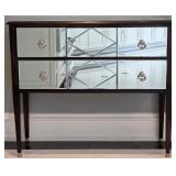 Maitland Mirrored Sideboard With Dark Wood Frame