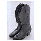 Loveless Custom Boots Black Ostrich Leg Cowboy Boo