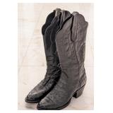 Loveless Custom Boots Black Ostrich Quill Cowboy B
