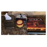 ÒAnimals Of AfricaÓ Book, Digital Clock, Goblet Ma