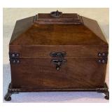 Wood Keepsake Box With Metal Accents