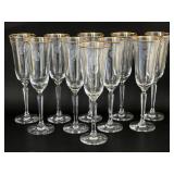 11 Lenox "Classic Shell" Crystal Fluted Champagn