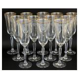 12 Lenox "Classic Shell" Crystal Fluted Champagn