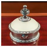 Versace Fogged Glass Platinum Palladium Lidded Bow