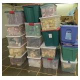 Christmas Decor Includes Ribbons, Bows, Ornaments,