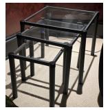 3 Modern Black Nesting Tables