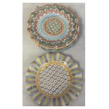 (5) Mackenzie-Childs ÒHeather Plates With Fluted/S