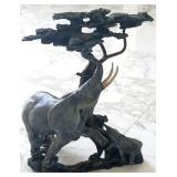 Bronze Elephant Mother & Baby Statue