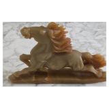 Hand Carved Stone Horse Sculpture