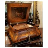 RARE Exotic Wood Porter Baroque Music Box w/ Detai