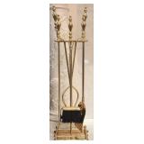 Brass Fireplace Tools With Holder