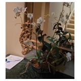 Faux Orchid And Planter
