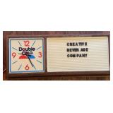 Double Cola Horizontal Advertising Clock