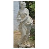 Grecian Style Concrete Statue Of Female
