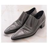 Artioli Gray Leather Dress Shoes