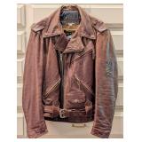 Custom Harley-Davidson Airbrushed Brown Leather Si