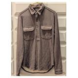 RRL Ralph Lauren Green Thick Cotton Popover Shirt