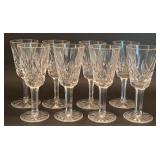 (8) Waterford Cut Crystal Lismore Sherry Glasses
