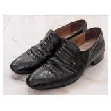 Artioli Black Ostrich Quill Dress Shoes