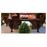 Custom Victorian-Style Mahogany Executive Desk