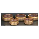 5 Moser Bohemian Art Glass Ashtrays