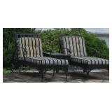 Neoclassical Style Chaise Lounge Set With Table