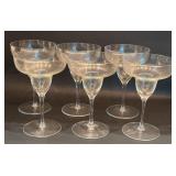 (6) Glass Margarita Glasses