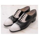 Napoleon Black & White Crocodile Leather Dress Sho