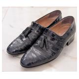 Napoleon Custom Shoes Blue Crocodile Dress Shoes