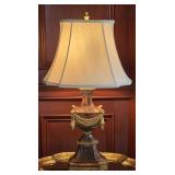 Neoclassical Urn-Style Table Lamp W/ Fabric Shade
