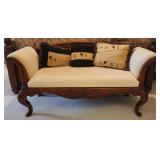 Empire-Style Rolled Arm Chaise Lounger