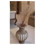 Hand-Made Pottery And Rope-Wrapped Amphora Vase