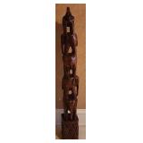 Carved Teak Elephant Sculpture