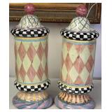 Mackenzie-Childs ÒOdd FellowsÓ Lidded Canisters
