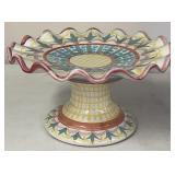 Mackenzie-Childs ÒMadisonÓ Fluted Edge Cake Stand