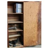 Wood Storage Cabinet With Hinged Doors