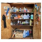 Contents Of Cabinet - Including Engine Oil, Grease