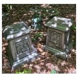 2 Neoclassical Cast Aluminum Urn With Venetian