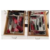 Contents Of 2 Drawers Including Cooking Utensils,