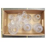 Cut Crystal Floral Hurricane Lamps