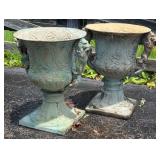 Vintage Bronze Urn Garden Planters