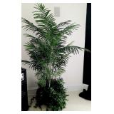 Artificial Areca Palm Tree & Faux English Ivy in B